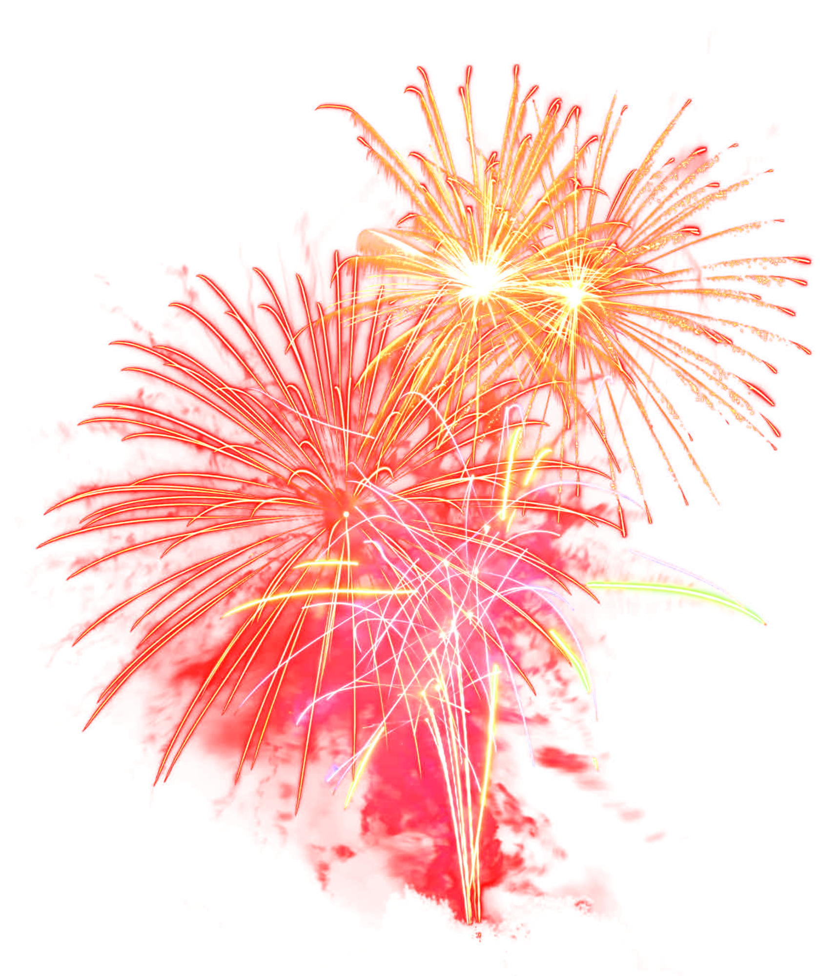 Buntes professionelles Feuerwerk am Nachthimmel über Berlin – Dunkelbunt Feuerwerke
